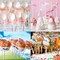 360 Pieces Cake Pop Sticks and Wrappers Ties Kit, Including 120ct 6-inch Paper Lollipop Sticks, 120ct Cake Pop Parcel Bags, 120ct Gold Twist Ties for Candy Making Packaging Supplies